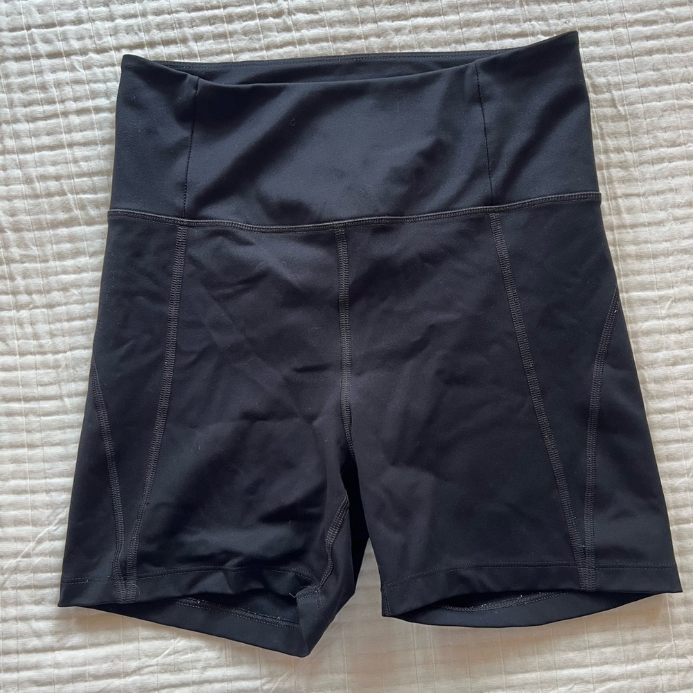 EUC Black High Rise Run Shorts Girlfriend Collective M